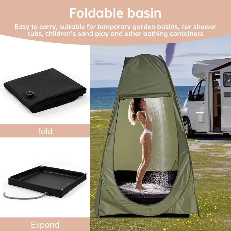 Folding Outdoor Camping Shower Tray Base - for Pets & Travel