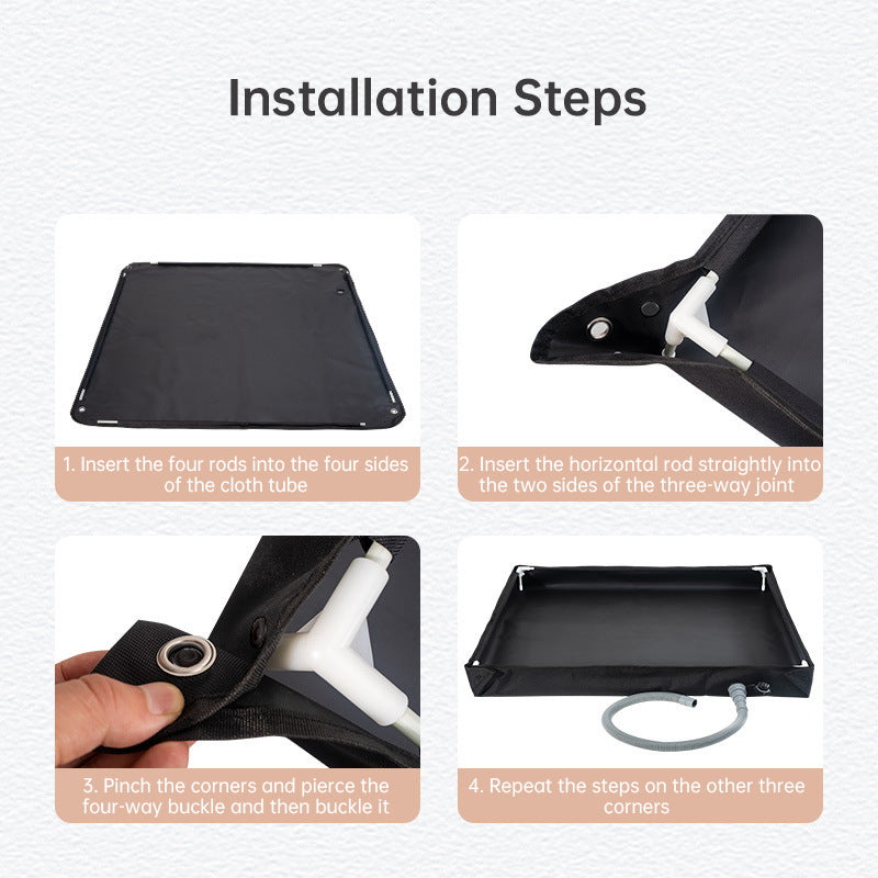 Folding Outdoor Camping Shower Tray Base - for Pets & Travel