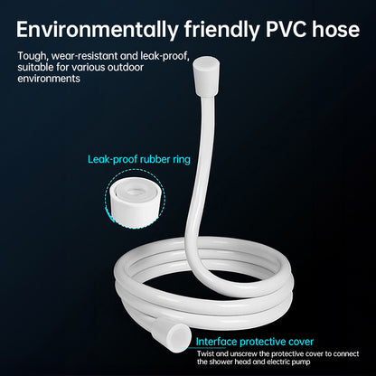 Upgraded Rechargeable Electric Camping Shower Pump with Smart Digital Display