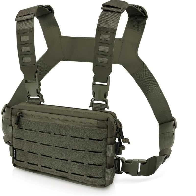 Tactical/outdoor gear: 1000D Airsoft bag, Molle vest, chest bag, camping pack, EDC hunting/hiking kit.
