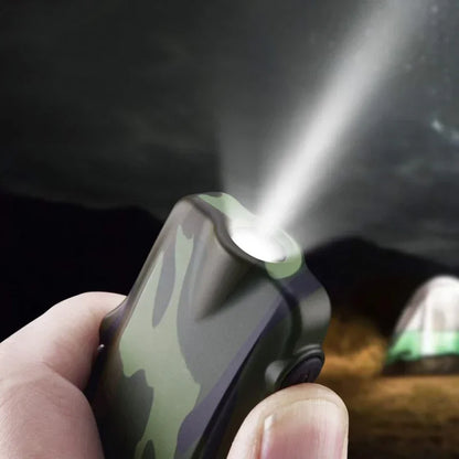 Outdoor Dual Plasma Arc Lighter With Flashlight Waterproof USB Electric Cigarette Lighter Hiking Starter Turbo lighter Men Gifts