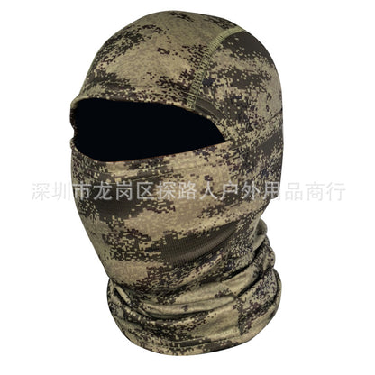 Camouflage Headgear Outdoor Riding Mask Hiking Mountaineering Sunscreen Sunshade Cold-Proof Quick-Drying Perspiration Mask