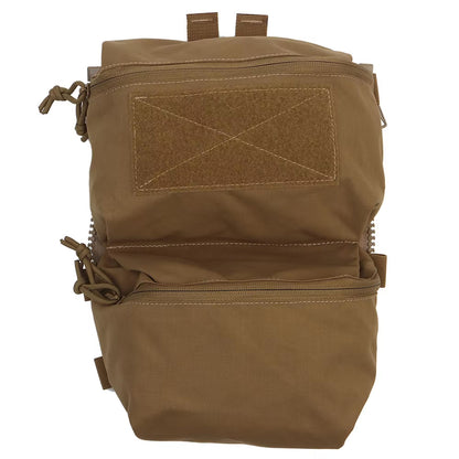 Tactical Back Panel Double General Purpose Pouch for FCPC V5 & Ferro Style Plate Carriers, Molle Utility Storage Bag